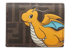 Fendi x FRGMT x Pokemon FF Fabric Wallet Brown/Yellow