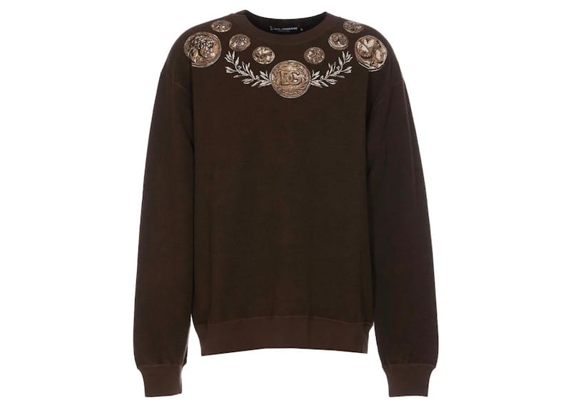 Dolce & Gabbana Graphic Print Sweatshirt Brown