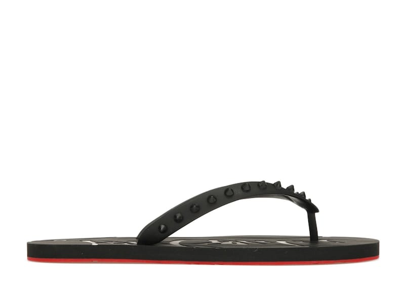 Christian Louboutin Loubi Flip Slide Black Black (Women's)