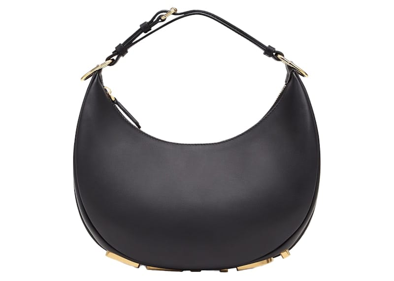 Fendi by Marc Jacobs Fendigraphy Small Black Leather Bag