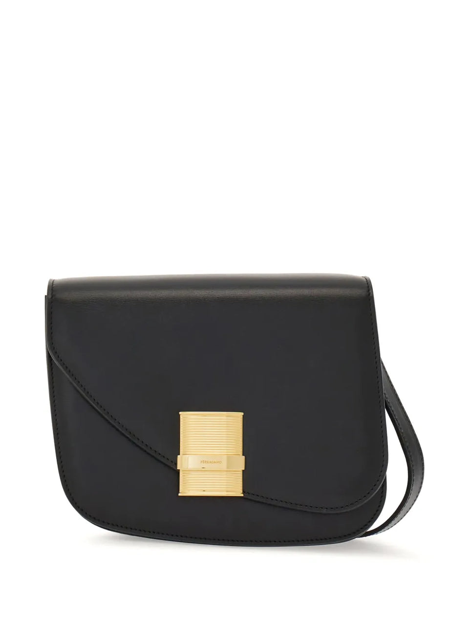 small Asymmetric leather crossbody bag