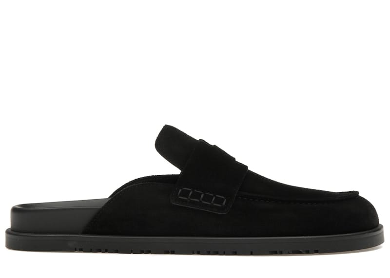Hermes Go Mule Noir Suede Calkfskin (Men's)