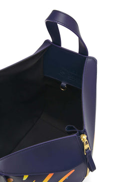 LOEWE x Howls Magical Sky Small Hammock Bag In Satin Calfskin Marine