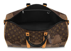 Louis Vuitton x Nigo Keepall Bandouliere Damier Ebene Giant 50 Brown