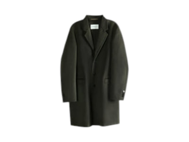 Givenchy Regular Fit Double Face 3Bt Coat Dark Khaki