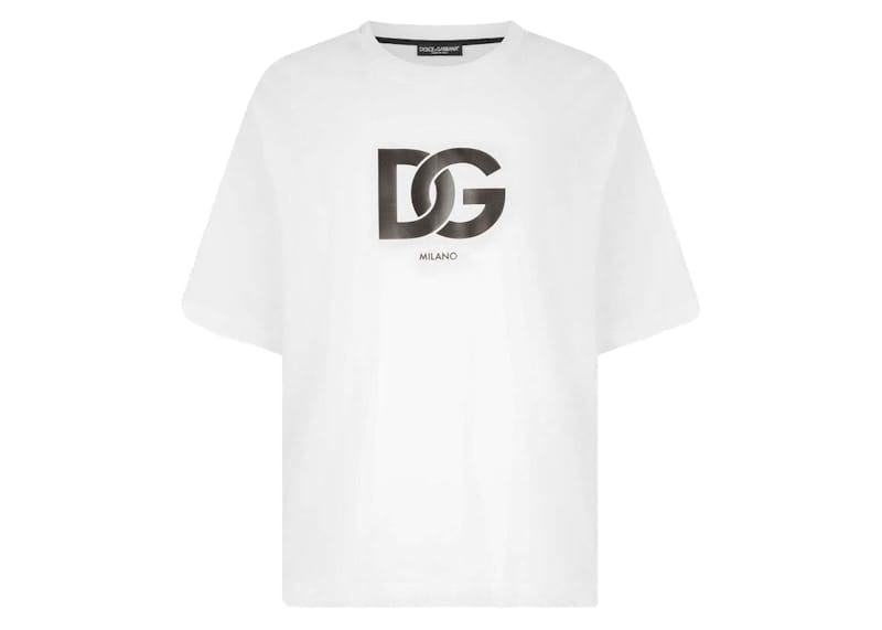 Dolce & Gabbana Cotton DG Logo Print T-Shirt White