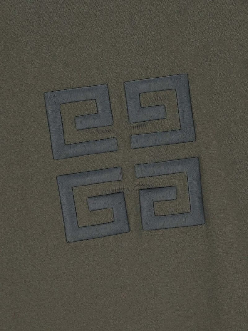 Givenchy Oversized Embroidered Logo T-Shirt Greyish Green