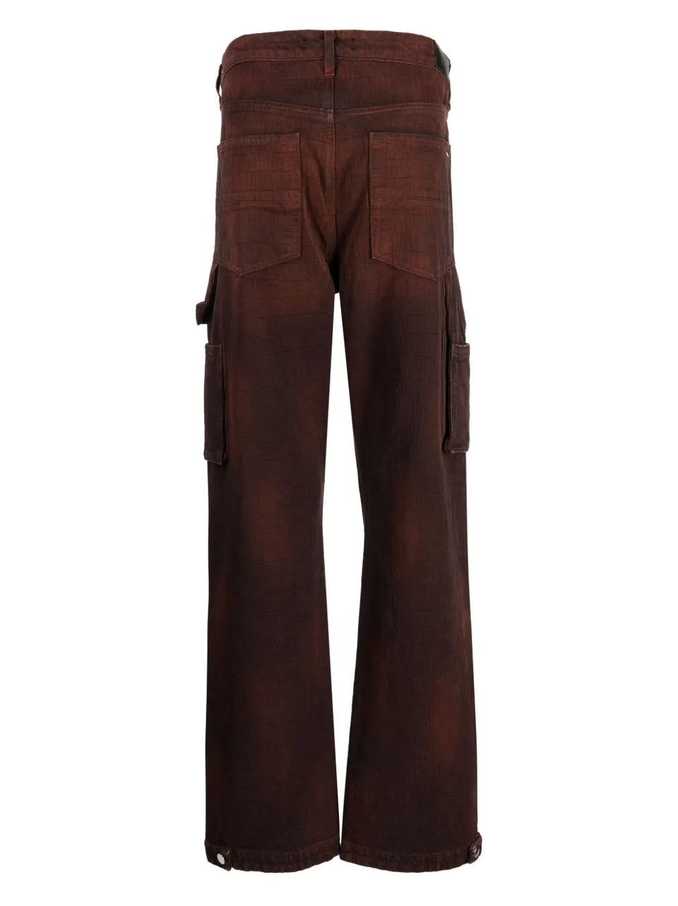 mid-rise cotton jacquard trousers