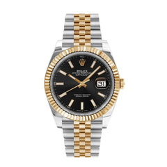 Rolex | Datejust | 126333 | Yellow gold | 41 mm | Yellow gold | Black | Automatic