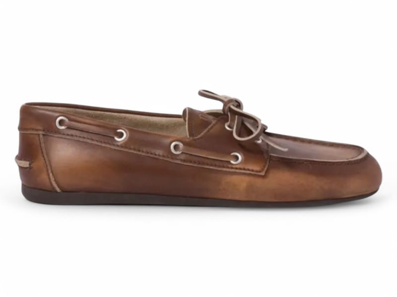 Miu Miu Bleached Leather Loafers Brown (Women's)