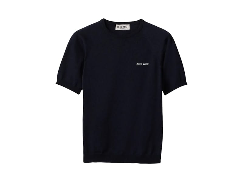 Miu Miu Wool Crewneck Sweater Bleu
