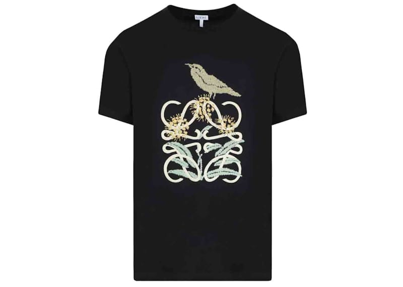LOEWE Herbarium Anagram T-Shirt Black/Multicolor