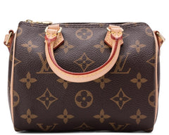 Louis Vuitton Speedy Bandouliere Monogram Nano Brown