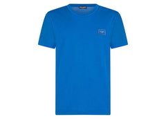 Dolce & Gabbana Cotton Logoed Plaque T-Shirt Turquois