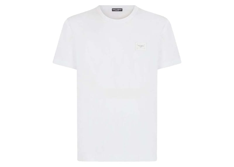 Dolce & Gabbana Cotton Branded Plate T-Shirt White
