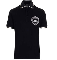 Dolce & Gabbana Logo-Print Polo Black