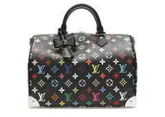 Louis Vuitton x Takashi Murakami Speedy Soft 30 Black Multicolored