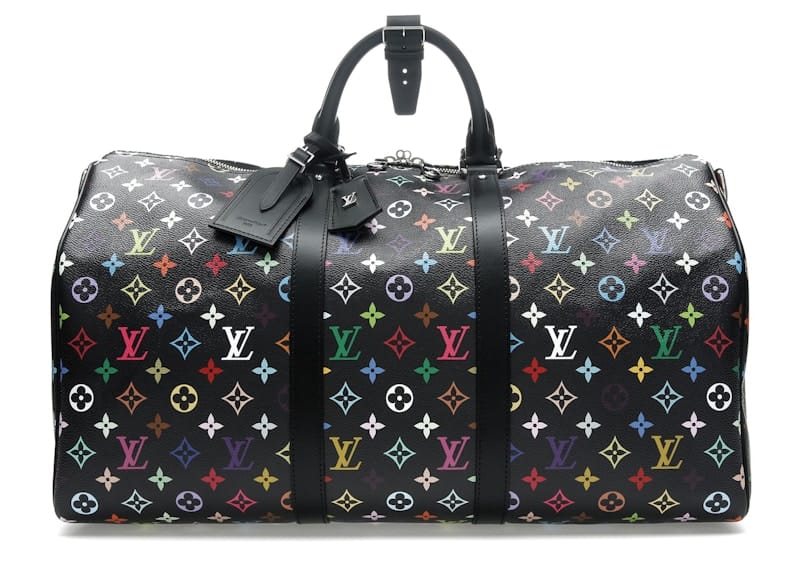 Louis Vuitton x Takashi Murakami Keepall Bandouliere 50 Black Multicolored