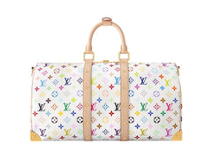 Louis Vuitton x Takashi Murakami Keepall Bandouliere 45 White Multicolored