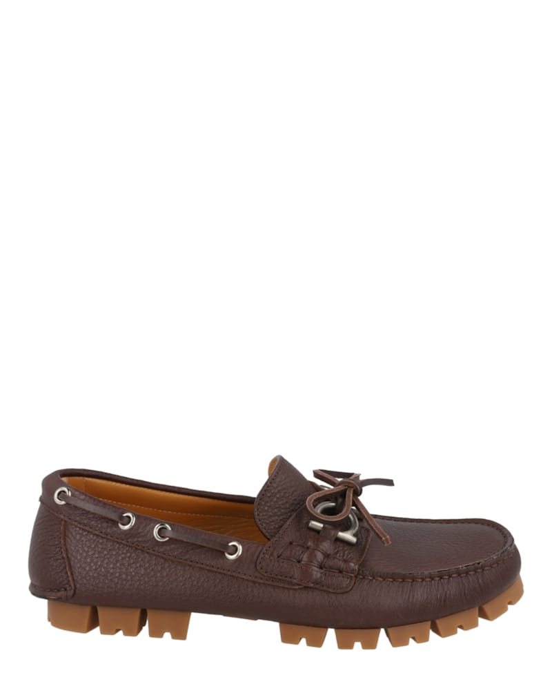 Ferragamo Gisoue Leather Loafer Brown