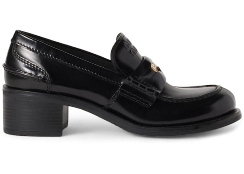 Miu Miu Brushed Loafer Black Leather (Women's)