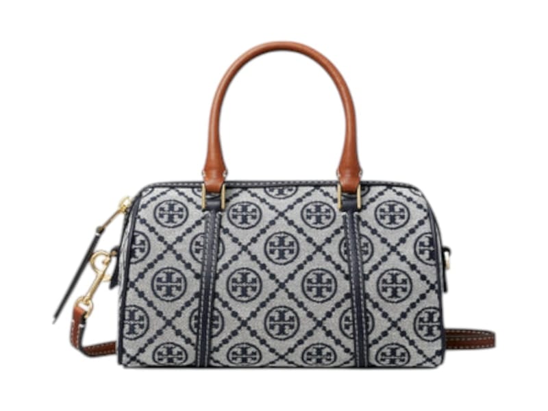 Tory Burch T Monogram Mini Barrel Bag Navy