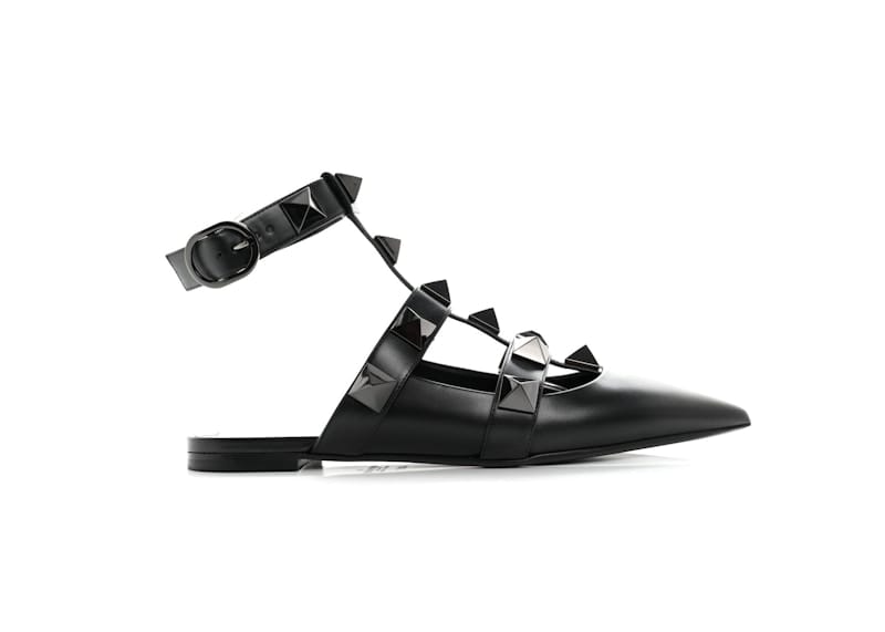 Valentino Garavani Roman Studs Sandals Black (Women's)