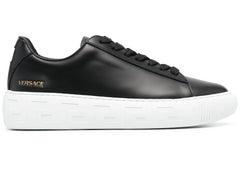 Versace Greca Lace-up Sneakers Black White