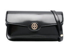 Tory Burch Robinson Spazzolato Rectangular Shoulder Bag Black