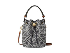 Tory Burch T Monogram Mini Bucket Bag Navy