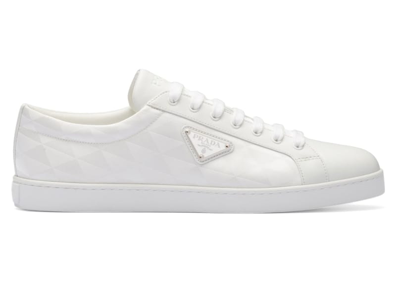 Prada PRAX 01 Sneakers Re-Nylon Brushed Leather White