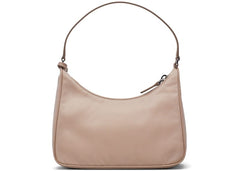 Prada Re-Edition 2005 Mini Bag Nylon Saffiano Leather Strap Cameo Beige