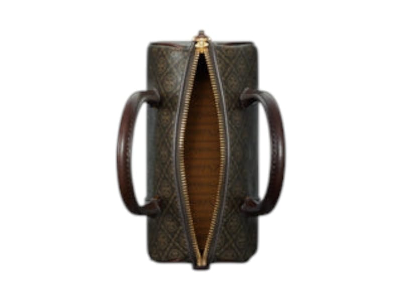Tory Burch T Monogram Coated Canvas Mini Barrel Bag French Press