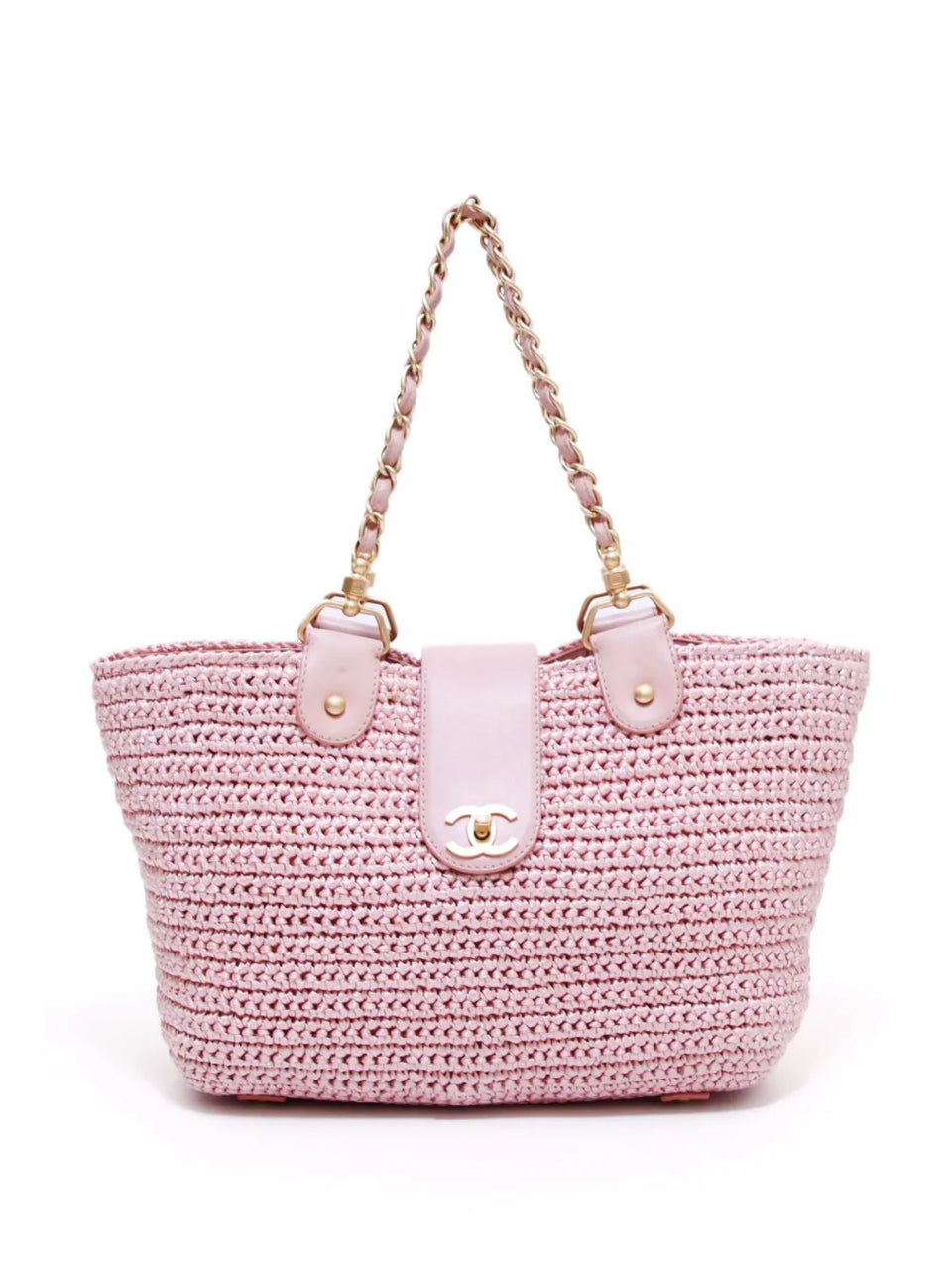 2005 CC raffia tote bag