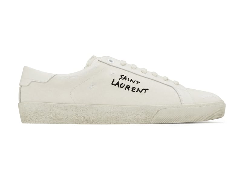 Saint Laurent Court Classic SL/06 Low Distressed Cream (Women's)