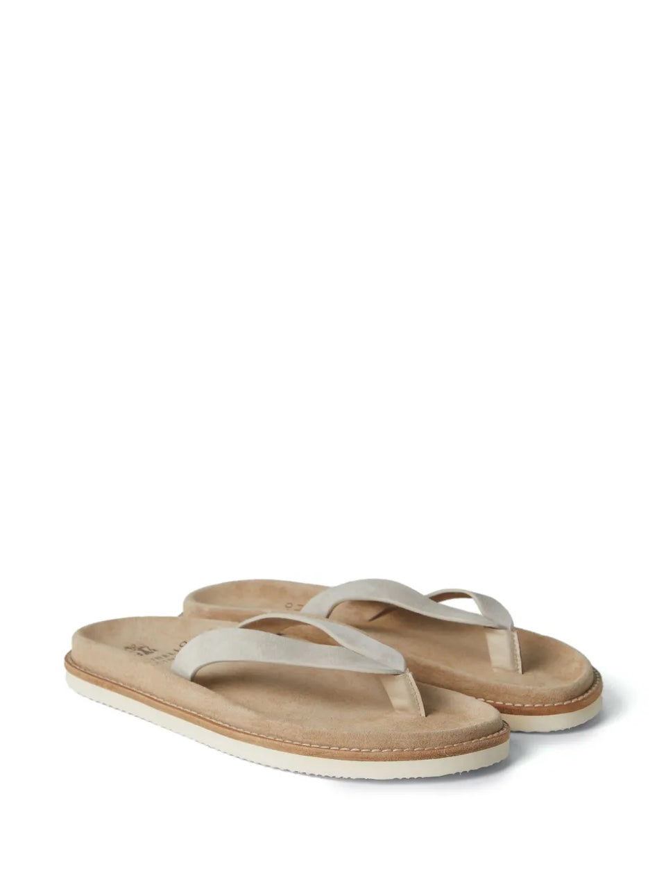 Brunello Cucinelli Mens Slippers In Sand
