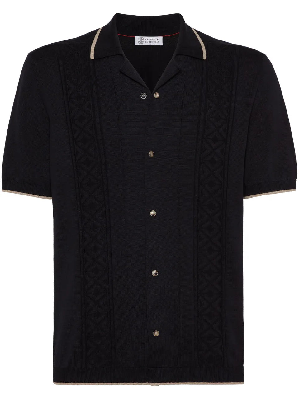 button-up cotton polo jumper