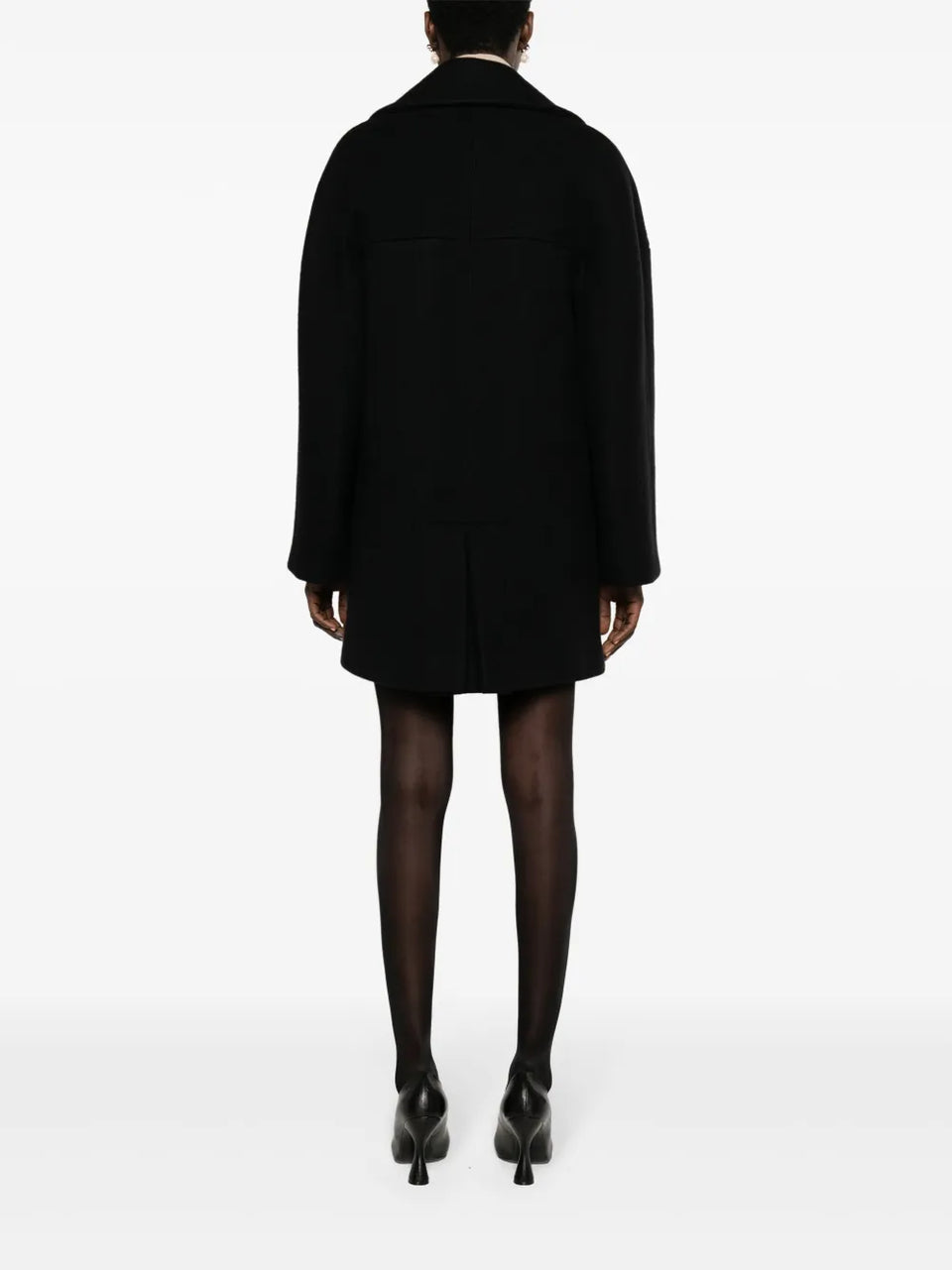 double-breasted caban coat