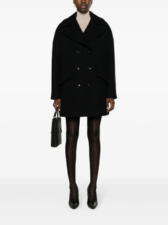 double-breasted caban coat