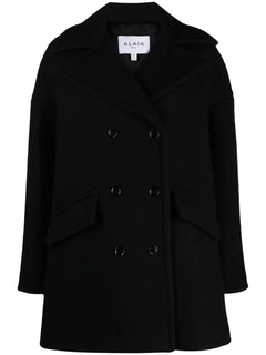 double-breasted caban coat