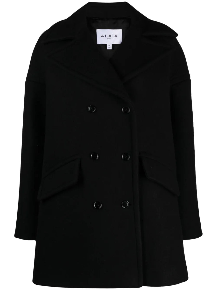 double-breasted caban coat