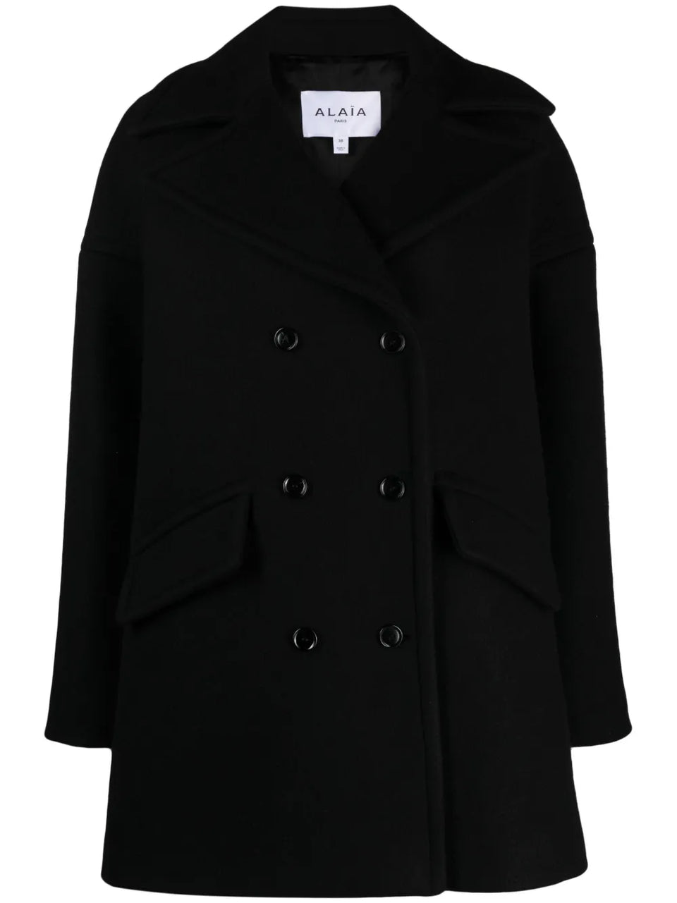 double-breasted caban coat
