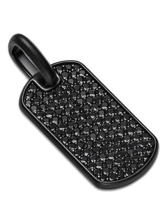 sterling silver Chevron diamond tag (27mm)