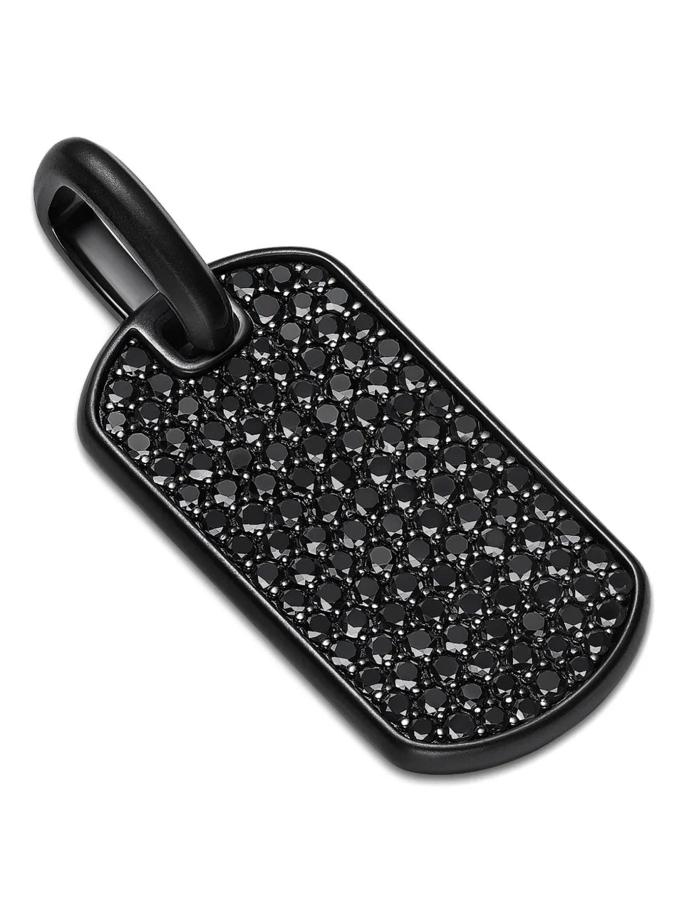 sterling silver Chevron diamond tag (27mm)