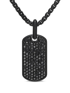 sterling silver Chevron diamond tag (27mm)
