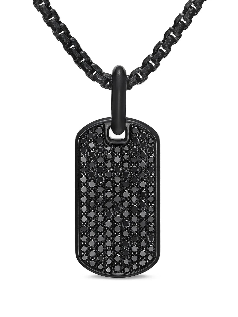 sterling silver Chevron diamond tag (27mm)