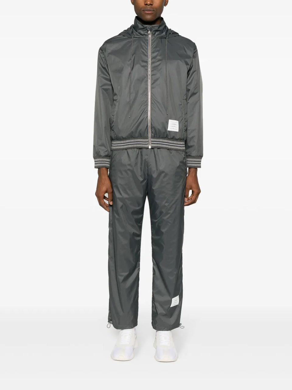 logo-patch sheer-ripstop track pants