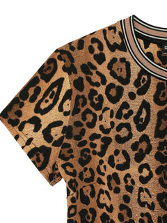 leopard-print crew-neck T-Shirt