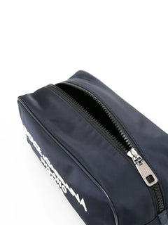 logo-lettering wash bag