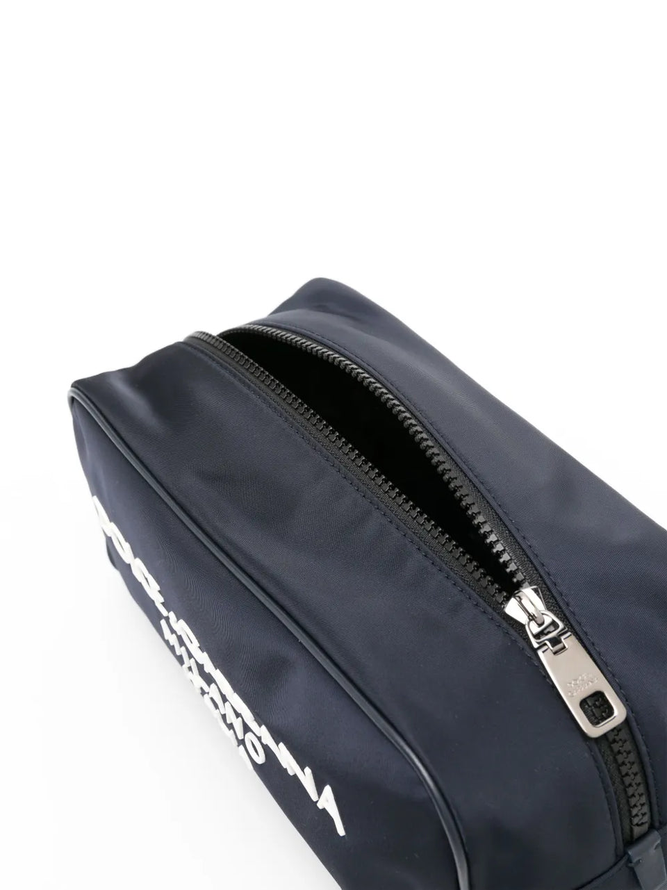 logo-lettering wash bag